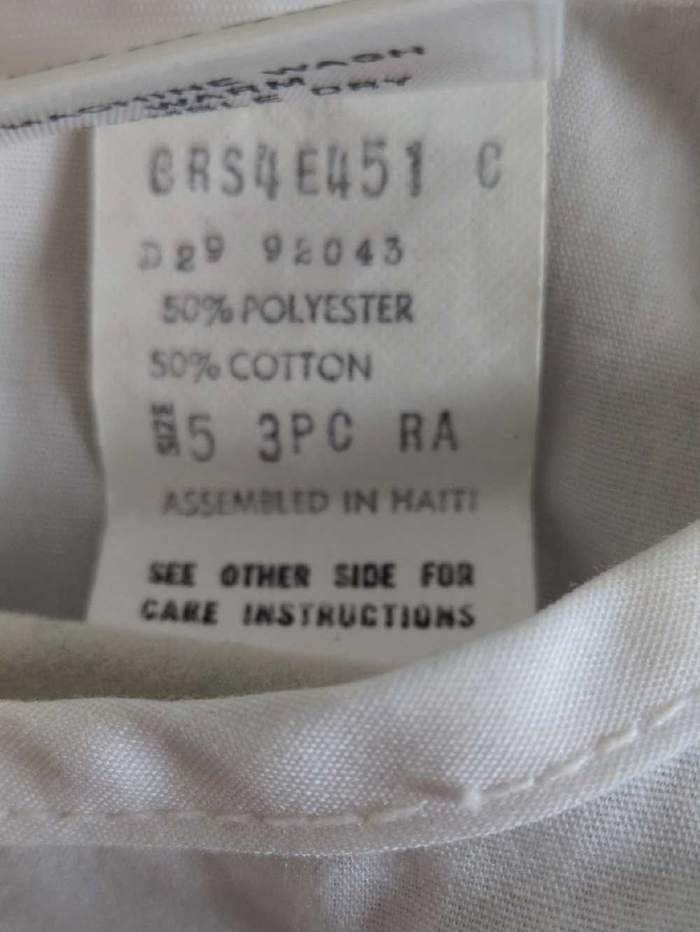 70's VINTAGE - Winnie The Pooh - Sears White Floral Cottage Embroid Girl's Dress - Picture 4 of 8